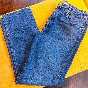High rise medium wash jeans